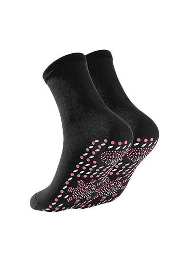Tourmaline Thermal Circulation Magnetic Self-heating Shaping Socks,Foot Massage Slimming Health Sock for Men Women 1 Pairs, , M