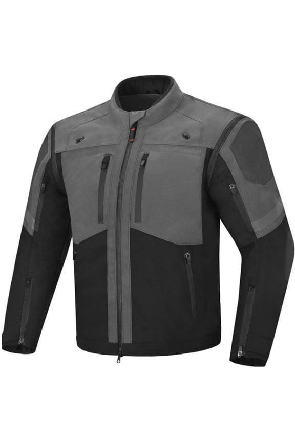 Adventure Lite Men's Street Motorcycle Jackets - Gray/Black / X-Large