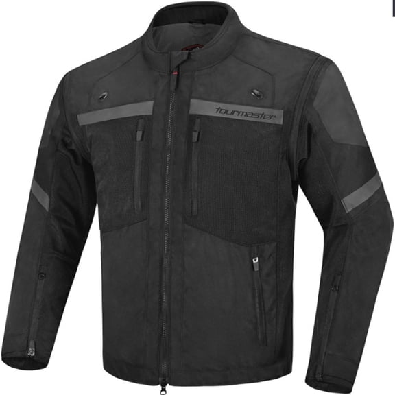 Tourmaster Adventure Lite Mesh Men's Street Motorcycle Jackets - Black / Large