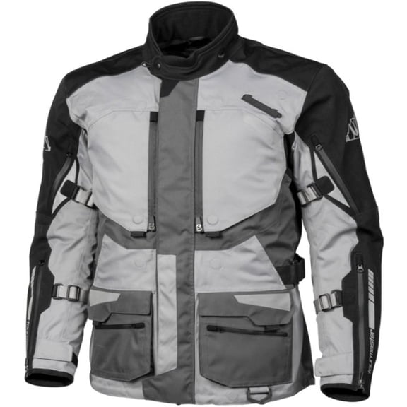 Tourmaster Highlander Mens Waterproof Motorcycle Jacket Gray/Gray MD