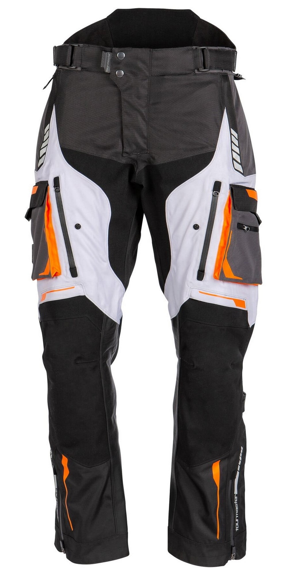 Tourmaster Highlander Mens Waterproof Motorcycle Pants Black/Orange MD