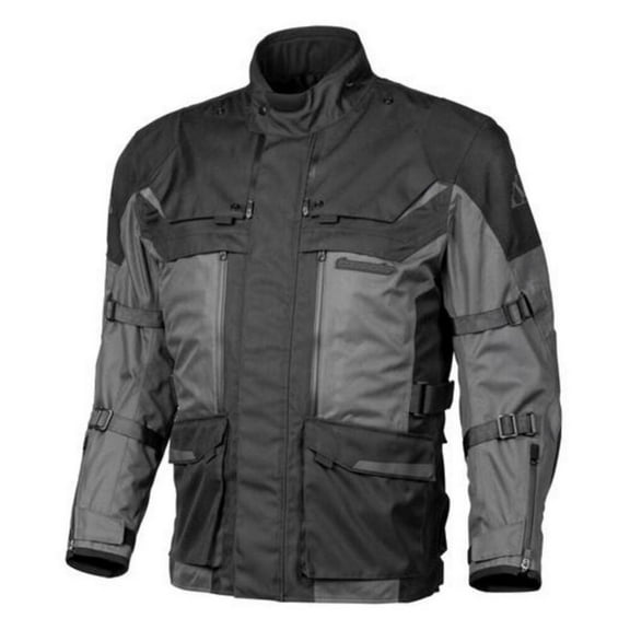 Tourmaster Mariner Laminated Mens Motorcycle Jacket Black/Gray XL