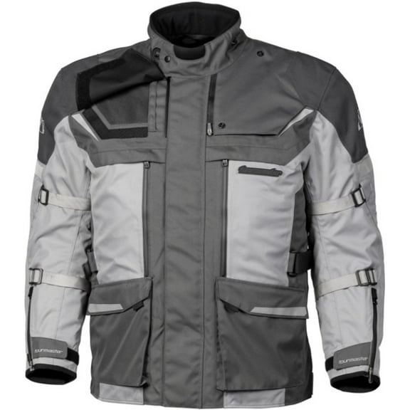 Tourmaster Mariner Laminated Mens Motorcycle Jacket Gray/Gray MD