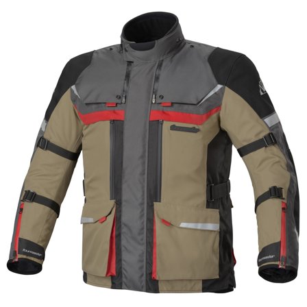 Tourmaster Mariner Laminated Mens Motorcycle Jacket Sand/Gray SM