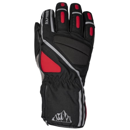 Tourmaster Mid-Tex Mens Textile Motorcycle Gloves Red LG