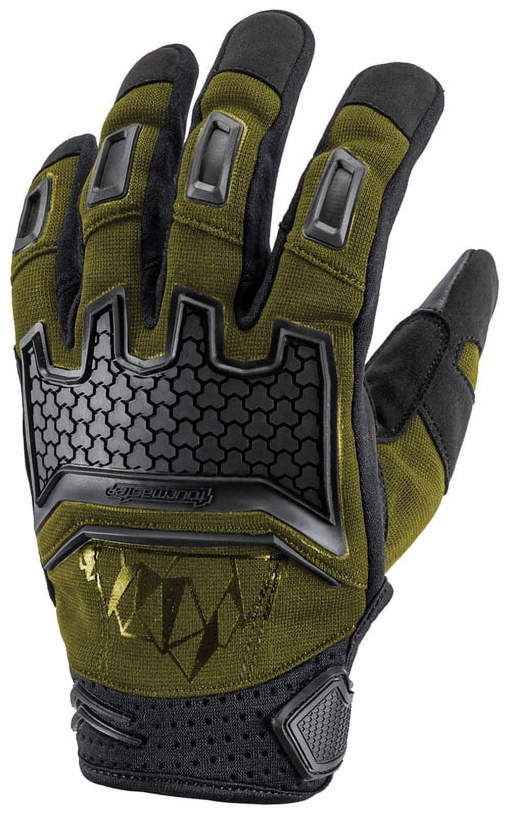 Tourmaster Overlander Mens Adventure Touring Motorcycle Gloves Olive Green SM