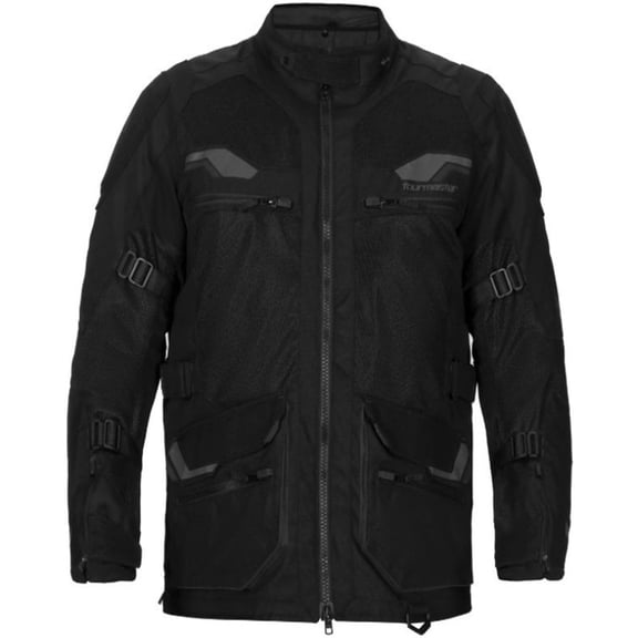 Tourmaster Ridgecrest Mens Adventure Motorcycle Touring Jacket Black/Black LG
