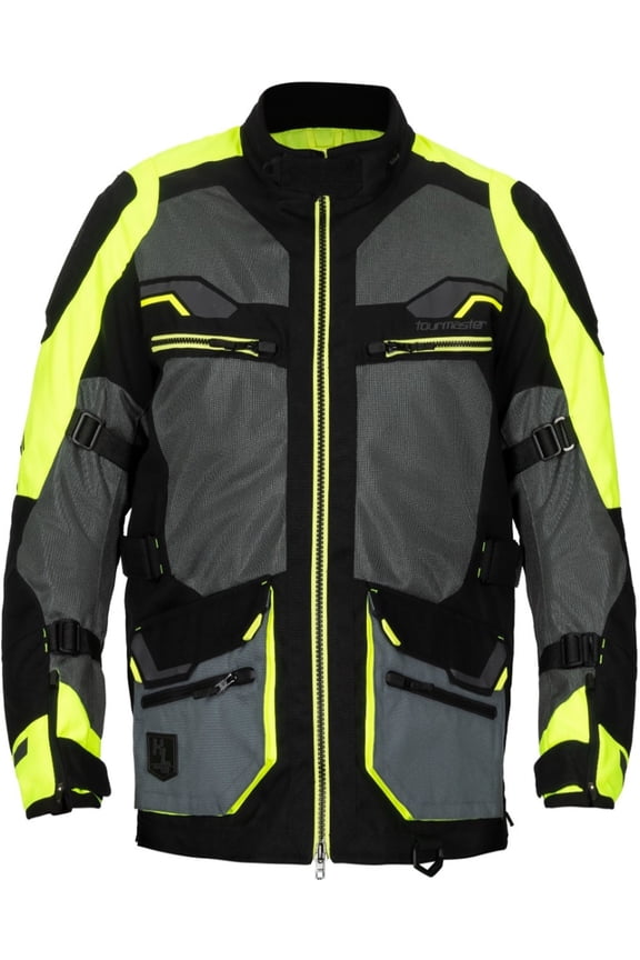 Ridgecrest Mens Adventure Motorcycle Touring Jacket Hi-Vis XL
