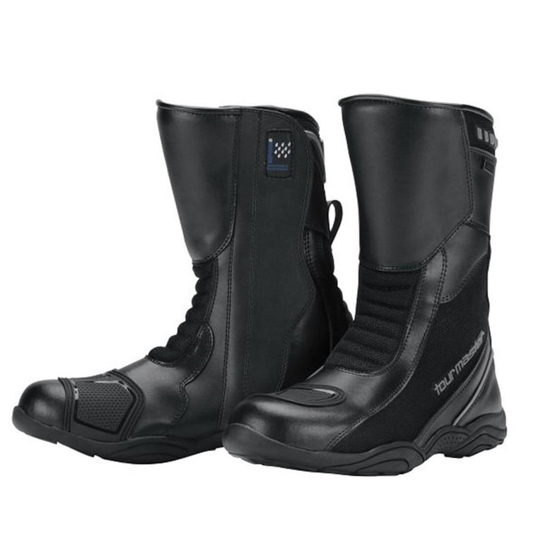 Tour Master Solution Motorcycle Boots Men\'s Sz 10 M Waterproof Road Riding Black Tourmaster Trailblazer Boots — Motorcycle Gear main image 4