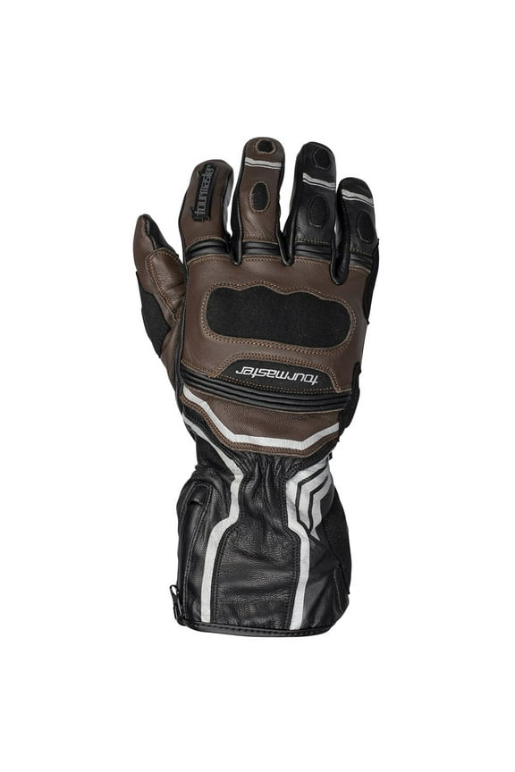 Super-Tour Mens Leather Motorcycle Gloves Coffee 3XL