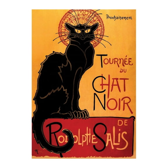 Tournée du Chat Noir by Theophile Alexandre Steinlen - 1896 - The Black Cat - Vintage Poster Print
