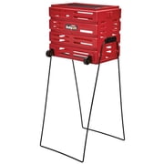 Tourna Ballport Deluxe Tennis Ball Pickup with Wheels - Red