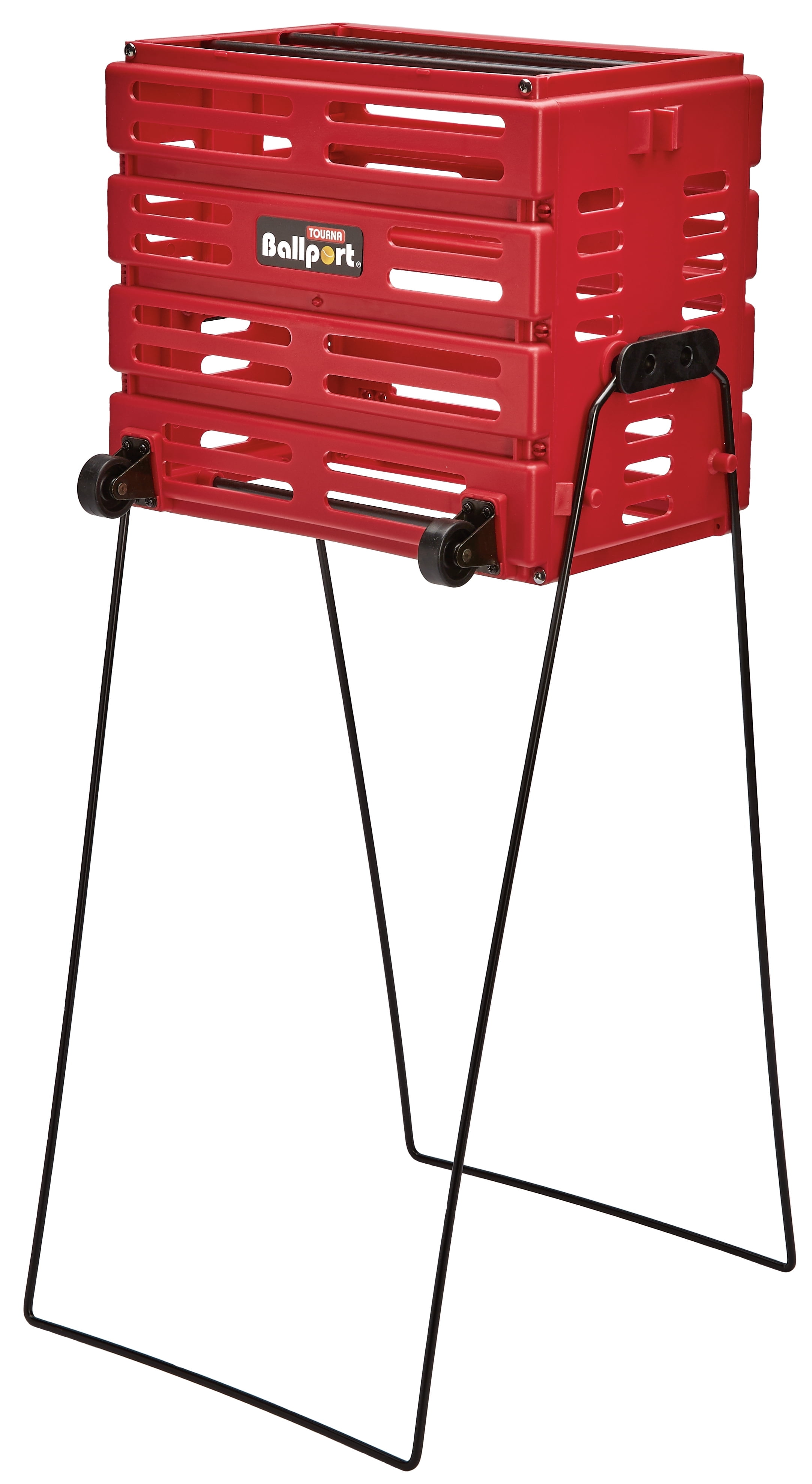 Tourna Ballport Deluxe Tennis Ball Pickup with Wheels - Red