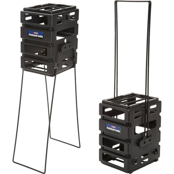 Tourna Light Weight Indoor Outdoor Pickleball Mini Ball Caddy, Polypropylene Black, 4 lb