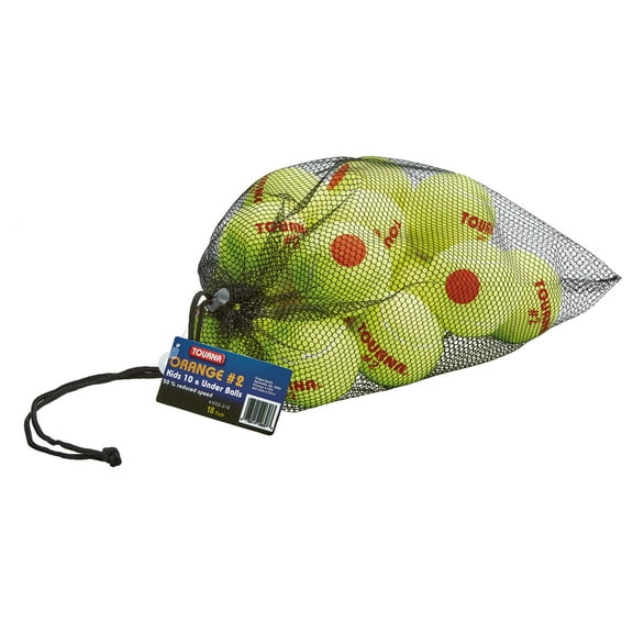 Tourna Orange Dot Low Compression Transition Tennis Balls 18 Pack