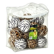 Tourna Unique Sports Large Dog Animal Print Large TennisFetch Balls, Squeaker Ball Dog Toy 18 Pack