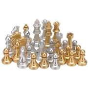 Tournament Chess Set, International Chess Set Electroplating Hot Stamping Gold Silver Wear Resistant For Enjoy Playing Chess For Party