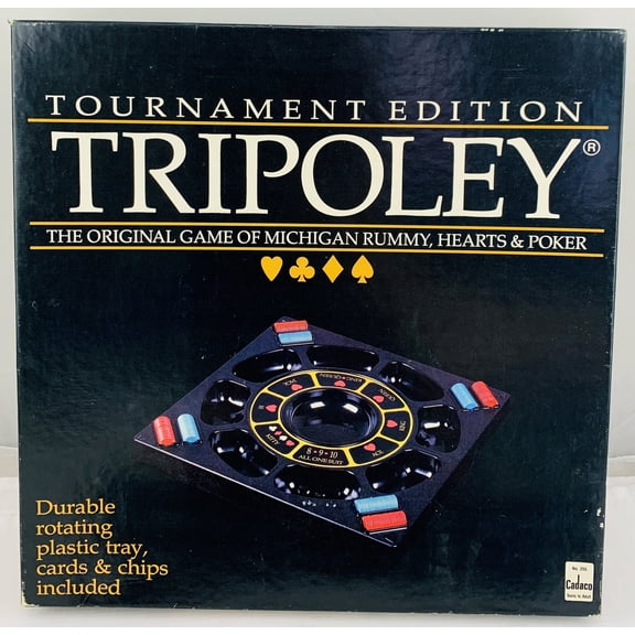 Tournament Edition Tripoley Game - 1989 - Cadaco - Great Condition