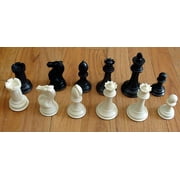 Tournament Extra Large & Heavy 4" Luxury Deluxe Chess Pieces Set - Ivory/Black