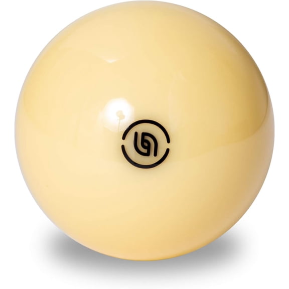 Tournament Pool Cue Ball 2 1/4" with Black Logo