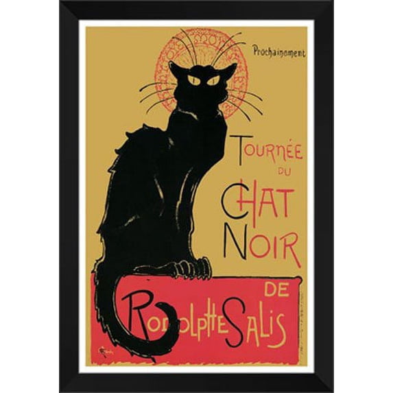 tournee-du-chat-noir-28x40-framed-art-print-by-theophile-steinlen