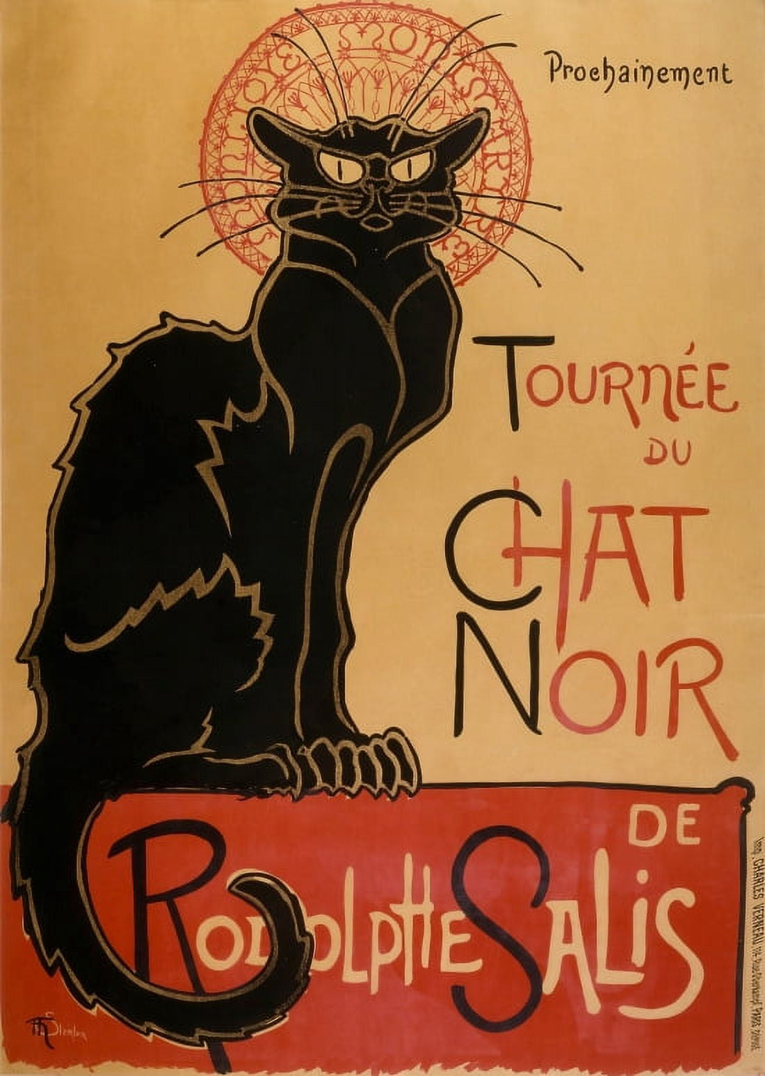Tournee Du Chat Noir De Rodolphe Salis 1896 Canvas Art - (18 x 24)