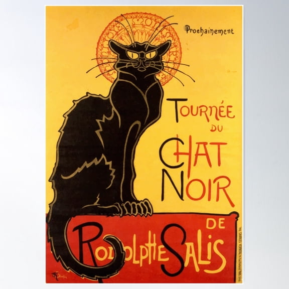 Tournee Du Chat Noir Poster Wall Art, Modern Wall Decor For Living Room Bedroom, 8x12 UNFRAMED