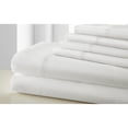 thumbnail image 1 of Tours 6 Piece Cotton Queen Size Sheet Set with Double Hem The Urban Port, White- Saltoro Sherpi, 1 of 2