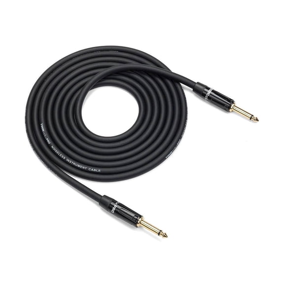 Samson Tourtek Pro 20' Instrument Cable, Standard 1/4" Straight-Straight Connector, 20 AWG, Gold Plug