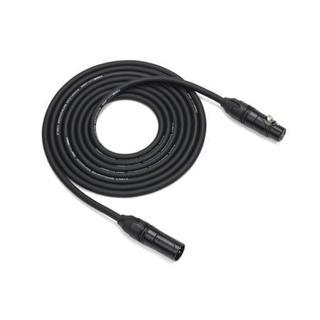 Samson Tourtek Pro 10' Microphone Cable, Standard XLR-XLR Connector, 22 AWG, Gold Plug