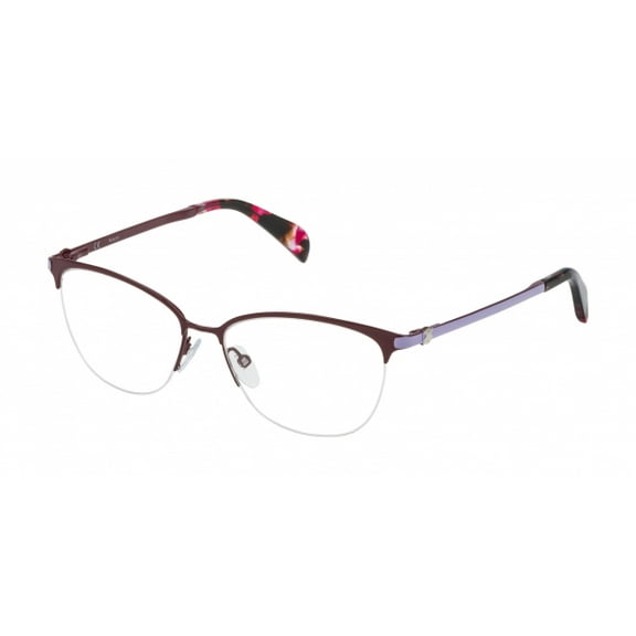 Tous VTO350-0R50 Lilac Garnet Cat-Eye Women's Metal Eyeglasses