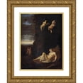 thumbnail image 1 of Toussaint Gelton 11x14 Gold Ornate Wood Frame and Double Matted Museum Art Print Titled - Satyr Spying on Sleeping Nymph, Antiope (1645 - 1680), 1 of 4