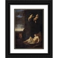 thumbnail image 1 of Toussaint Gelton 19x24 Black Ornate Framed Double Matted Museum Art Print Titled: Satyr Spying on Sleeping Nymph, Antiope (1645 - 1680), 1 of 5