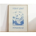 thumbnail image 1 of Tout Est Magique Print Vintage French Wall Art French Quote Print Fairy Poster France Decor Positive Vibes Art 1 Print Wall Art, Modern Wall Decor, 16x24 UNFRAMED, 1 of 2