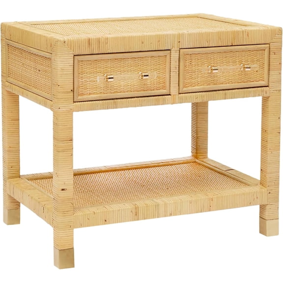 Tov Furniture Amara Natural Rattan Nightstand