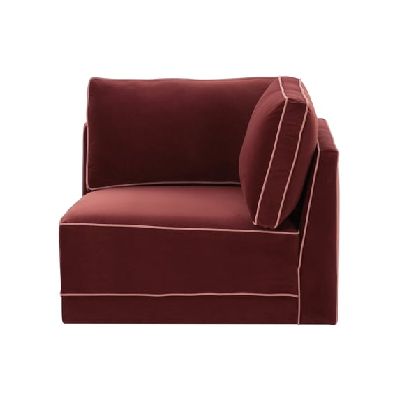 Tov Furniture Willow Berry Red Corner Chair