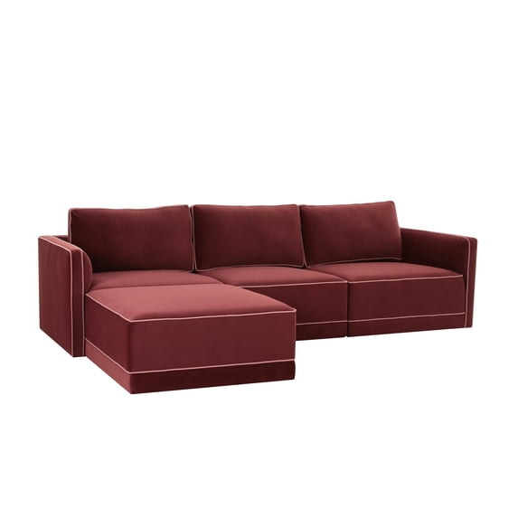 Tov Furniture Willow Berry Red Modular Sectional