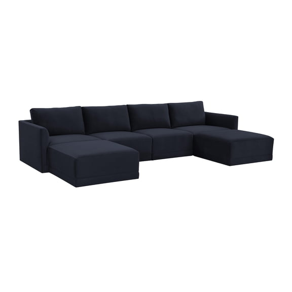 Tov Furniture Willow Navy Modular U Sectional
