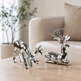 thumbnail image 1 of Tovaris Christmas Reindeer Figurine Set, Christmas Decoration Electroplated Deer Statue with Standing and Lying Poses, Tabletop Ornament, For Home Table Gift, 1 of 7