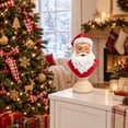 thumbnail image 1 of Tovaris Red Winking Santa Claus Bust, Christmas Desktop Resin Figurine, Santa Tabletop Ornament, Holiday Home Office Mantel Decor, Xmas Party Decoration, 1 of 7