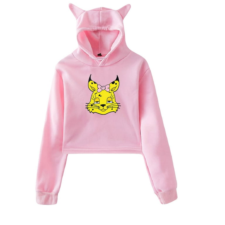 Tove Lo Hoodie Sweatshirt for Girls Cat Ear Crop Top Singer Women