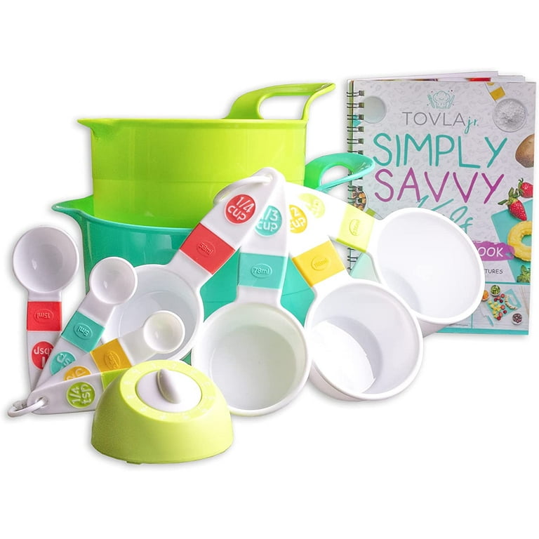 Tovla Jr. Cooking and Baking Mixing Bowl and Pitcher Set for Kids Cooking Supplies for The Junior Chef Kids Baking Set for Girls Boys Real