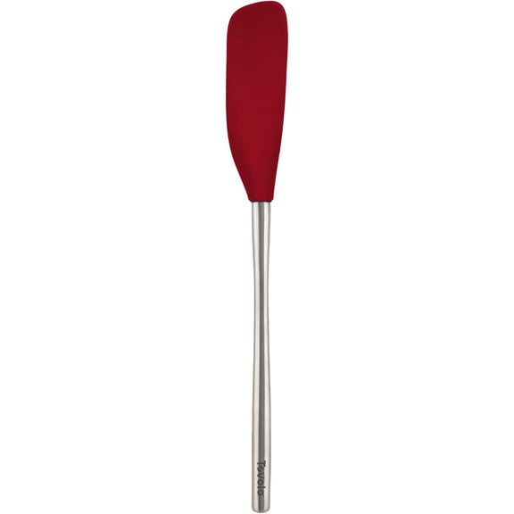 Tovolo Flex-Core Jar Scraper Spatula Stainless Steel Handle, BPA Free, Cayenne