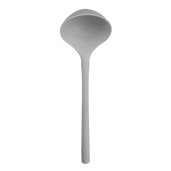 Tovolo Flex Core Silicone Ladle BPA Free Oyster Gray Deep Silicone Soup Ladle, Heat Resistant All Silicone Ladle Construction, Large Dishwasher Sage Soup Ladle Kitchen Utensil for Cooking