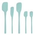 thumbnail image 1 of Tovolo 5-Piece Silicone Utensil Set (Light Aqua): Spatula, Spoonula, Jar Scraper, Mini Spatula, and Mini Spoonula, 1 of 6
