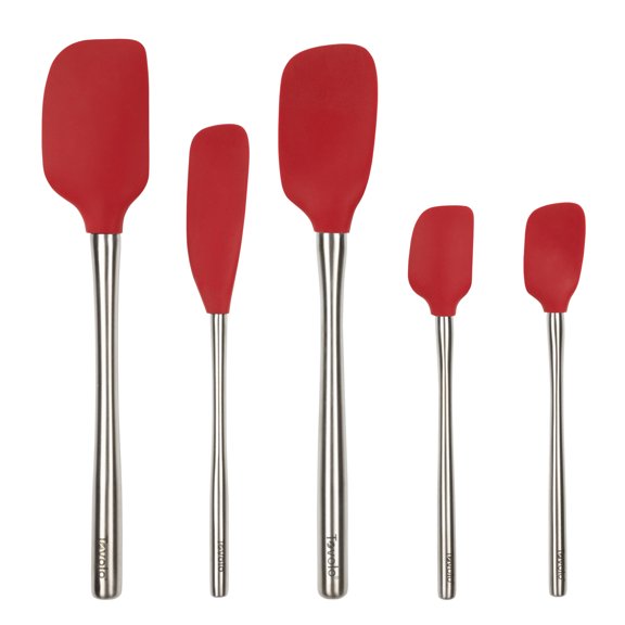 Tovolo Flex-Core Spatula Stainless Steel Handled Set (Set of 5) - Cayenne
