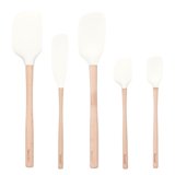Tovolo 5-Piece Silicone Spatula Set – Black Utensils For Cooking, Mixing & Serving