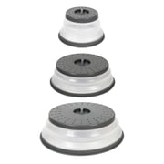 Tovolo Collapsible Microwave Cover Set of 3 S/M/L Vented, Charcoal