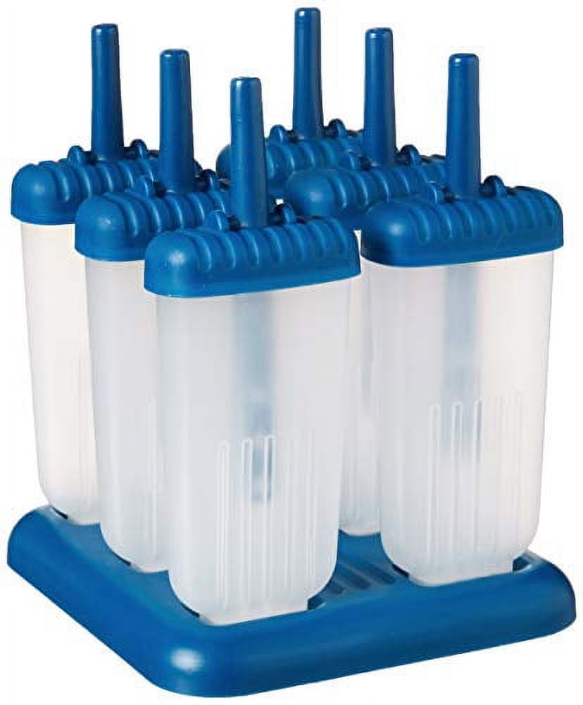 Blueberry Plastic Popsicle Molds with Drip-Guard Set