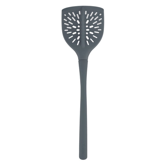Tovolo Ground Meat Tool with Grease-Draining Perforations and Tapered Edge, Charcoal